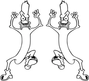 Peperami Mann Aufkleber 20 cm x 2 verschiedene Farben - PEP-01 - Bild 1 von 3