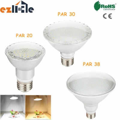 LED Spotlight Bulb E27 PAR20 PAR30 PAR38 White Lamp Bright 85-265V 14W 24W 30W - image 1 of 4