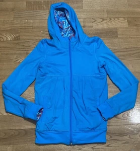 Girl's Ivivva Lululemon Turquoise Full Zip Hoodie Size 8 EUC - Picture 1 of 3