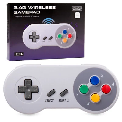 For Classic Super Nintendo Entertainment System SNES Wireless  Receiver Gamepad - Image 1 of 4