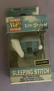 Disney SLEEPING STITCH Funko Pocket Pop Mini Keychain HOT TOPIC Exclusive NEW - Picture 1 of 6