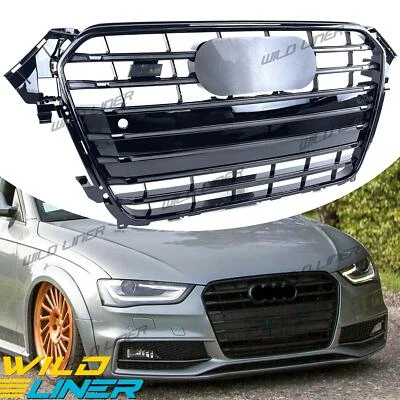 【AU Stock] S4 Style Gloss Black Front Grille for Audi A4 B8.5 2013-2015 2016 - image 1 of 4