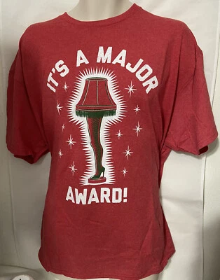 UNA HISTORIA DE NAVIDAD Lámpara de Pierna ES UN PREMIO IMPORTANTE Hombre CAMISETA DE NAVIDAD XXL NUEVA CON ETIQUETAS Foto 1 de 4