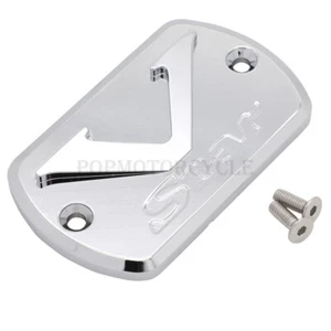 Silver Front Brake Fluid Reservoir Cap for Yamaha V Star XVS 650 950 1100 1300 - Foto 1 di 5
