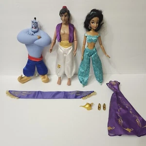 Disney Store Puppensammlung Classic Aladdin Jasmine Genie 12 Zoll 3 Figuren - Bild 1 von 15