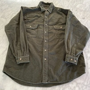 Moose Creek Heavy Flannel Chamois Shirt Men’s XL Long Sleeve Green Outdoors Camp - Picture 1 of 9