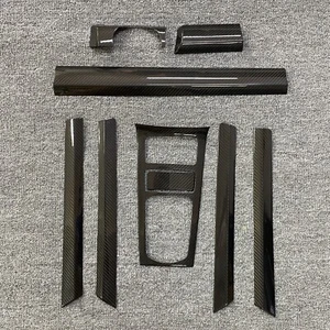 Tapicería interior de tablero de fibra de carbono seca 9 piezas para Porsche Cayenne 958 Turbo 2011-2017 - Imagen 1 de 10