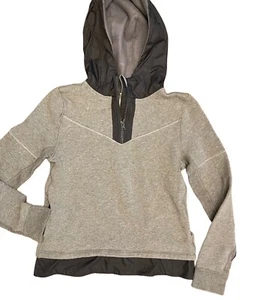Girls Lululemon Ivivva Hooded Sweatshirt 14 Gray Fleece Lined Pullover - Picture 1 of 10