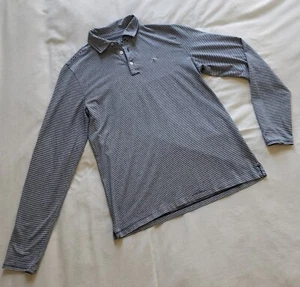 Vineyard Vines Shirt Boys XL Edgartown Polo Navy Blue White Stripe Long Sleeve - Picture 1 of 9