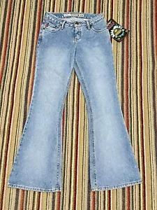 NWT Vintage Y2K Mudd Wide Flare Leg Jeans Deadstock Low Rise - Picture 1 of 10