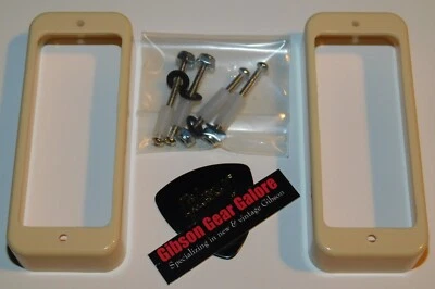 Gibson Les Paul Pickup Rings Mini Humbucker Creme Peças de Guitarra SG Deluxe Project - Imagem 1 de 3