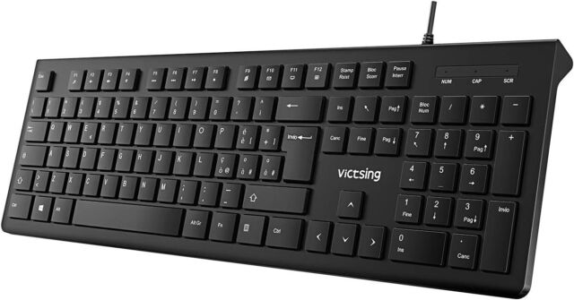 Teclado USB VictSing, Teclado de Computador Com fio, Teclado de Jogos de  Luz de Fundo com Painel de Metal, Teclado Silencioso para PC/Mac Game,  Digitação de Escritório, em Promoção é no Buscapé