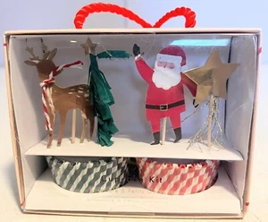 Meri Meri Christmas Cupcake Kit 24 Cupcake Cases And 24 Toppers - Picture 1 of 5