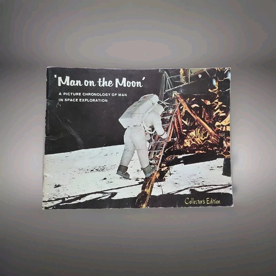 Man on the Moon Collectors Pamphlet NASA Space Exploration American Illustrated  - Image 1 of 4