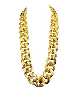 Big Chunky Plastic Hip Hop Chain Necklace,26",32",36",40(32 inches, Gold) - Picture 1 of 6