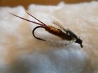 vintage stone fly nymph with Swannundaze body and partridge legs, size 12