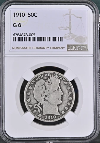 1910 50c NGC G6 Cover
