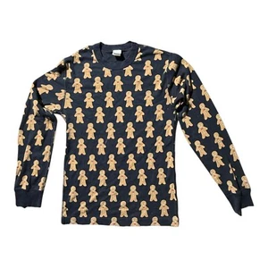 Hanna Andersson Girls Long Sleeve Gingerbread All Over Print Pajama Top Small - Picture 1 of 4