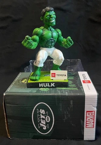 New NY JETS 2018 Limited Edition SGA Incredible Hulk Bobblehead Marvel Toyota Cover