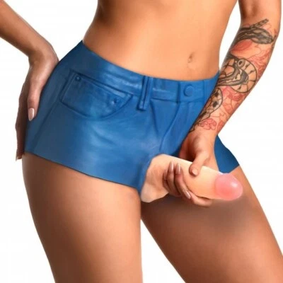 Botín Pantalones Cortos 6 Pulgadas Consolador Silicona Correa Arnés - Grande Foto 1 de 4