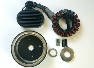 38amp 3 phase charging system fits Harley Davidson 2001-06 Softail NEW blk reg - Picture 1 of 1