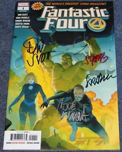 FANTASTIC FOUR #1~SIGNIERTES SLOTT~PICHELLI~JUNG~2018~MARVEL COMICS~COA~DR DOOM - Bild 1 von 10