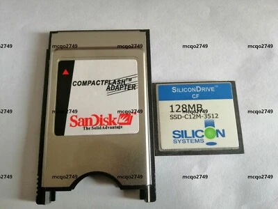SiliconDrive  128MB CF with Compact Flash Card adapter PC PCMCIA Card - Image 1 of 2