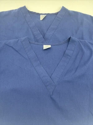 Medline Scrub Top Blue Women's Size Medium Lot of 2 - Image 1 of 4