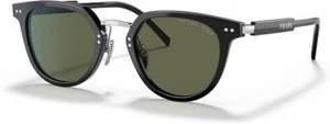 PRADA Men's Sunglasses SPR 17Y (1AB-03R) Shiny Black / Green Polarized 49mm - Picture 1 of 6