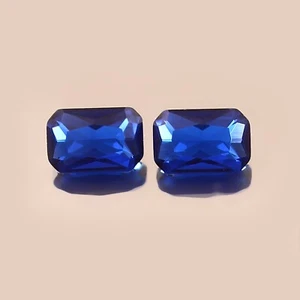 AAA Natürlich Ceylon Blau Spinell Lose Strahlender Schnitt Edelstein Paar 5x3 Zu - Bild 1 von 4