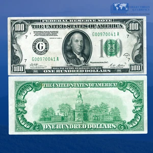 1928A $100 One Hundred Dollars FRN Chicago, Gold Clause, Dark GS, XF #70041 - Picture 1 of 1