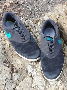 Nike ERIC KOSTON 2 charcoal teal Suede Men's Skateboarding Loafers sz 14