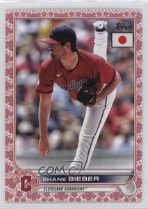 Topps 2022 edición Japón flores de cerezo/99 Shane Bieber #91 - Imagen 1 de 4