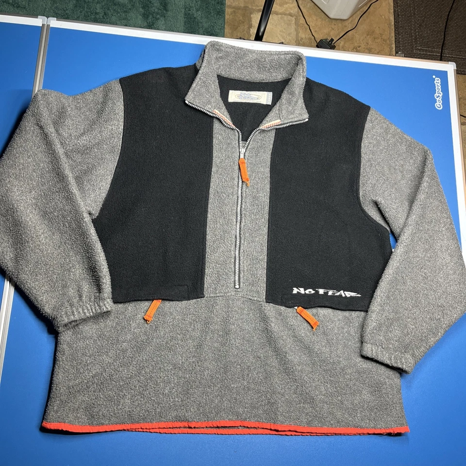 Pullover polar No Fear de colección años 90 para hombre talla grande patín gris negro naranja Foto 1 de 4