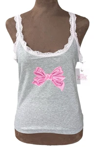 Victoria's Secret PINK x LoveShackFancy Cotton Cami Womens L  Adjustable Strap - Picture 1 of 8