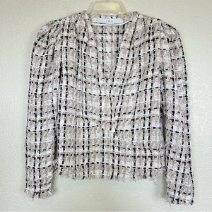 IRO Patria Wickeloptik Metallic Tweed Top Jacke FR 40 / US Large - Bild 1 von 11