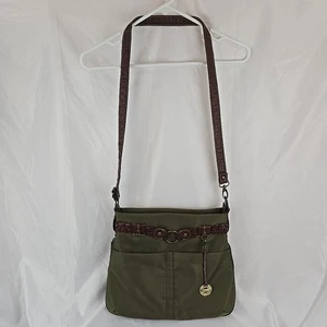 Travelon Olivgrün Nylon Umhängetasche Reise Handtasche Geldbeutel - Bild 1 von 8
