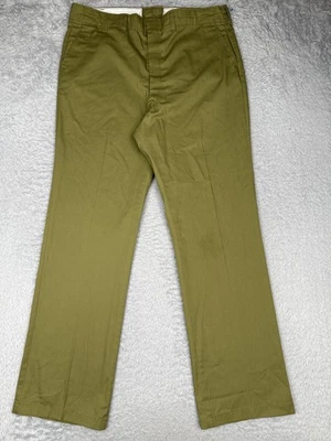 VINTAGE Boy Scouts Of America Pants Adult 36x32 Green Cotton Blend Twill Uniform - Image 1 of 4