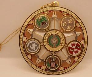 2008 CAPITAL GIFT SHOP REPUBLIC OF TEXAS CHRISTMAS ORNAMENT 3" (READ) - Picture 1 of 2