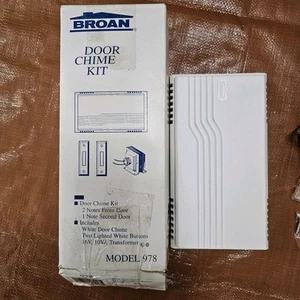 Broan Door Bell Chime Kit (Model 978)- New Open Box, 2 Tones, 1 Push Button READ - Picture 1 of 9