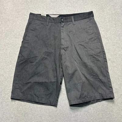 Volcom Frickin Chino Shorts Mens 32 Charcoal Gray 10" Flat Front Skater Grunge - Image 1 of 4