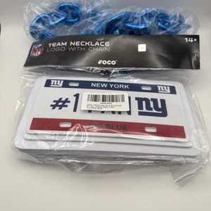 New York Giants NFL FOCO Team Logo Necklace Chain #1 Fan - Foto 1 di 3