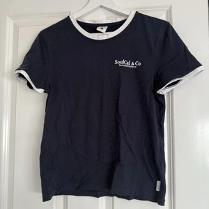 SoulCal & Co Navy T-Shirt - UK 14 Women’s American Style Top - Picture 1 of 5