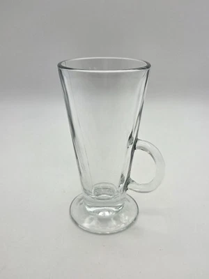 Taza de café irlandesa vintage Cappuccino Latte taza vidrio transparente 5,75 pulgadas de alto Foto 1 de 4