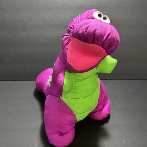 Vtg Fisher Price Plush Puffalump Dino Roar Tyrannosaurus Dinosaur Purple Nylon - Picture 1 of 15