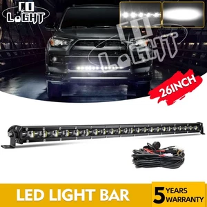 LED Light Bar Hood Scoop Mount  26" Spot Flood For Toyota FJ Cruiser 2007-2014 - Picture 1 of 20