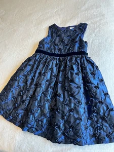Florence Eiseman Girl Blue Formal Dress Sz 4 - Picture 1 of 6