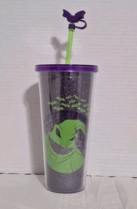 Disney California Adventure Oogie Boogie Bash 2024 Becher mit Fledermaus Strohhalm Topper - Bild 1 von 2