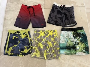 Lot Of 5 Boys Youth XS Swimsuit Trunk Shorts Bathing Suit /suits Old Navy Nike - Picture 1 of 14