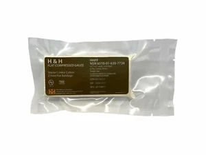 Lot of 3 H&H Flat Compressed Gauze 4.5" X 4.1 Exp 2028 IFAK TCCC SWAT Prepper - Picture 1 of 1